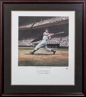 Joe DiMaggio "My 56th Consecutive Hit" Lithograph AP 5/9 (Yankee Clipper LOA)